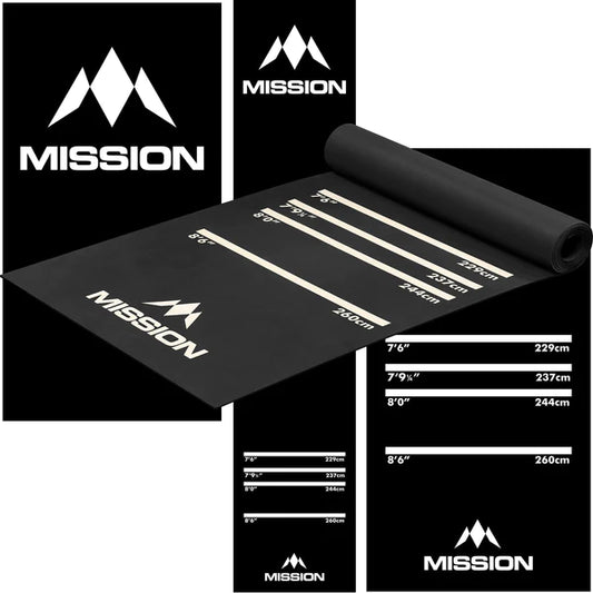Mission Darts Mat, Heavy Duty Rubber, Pro Level Dart Mat